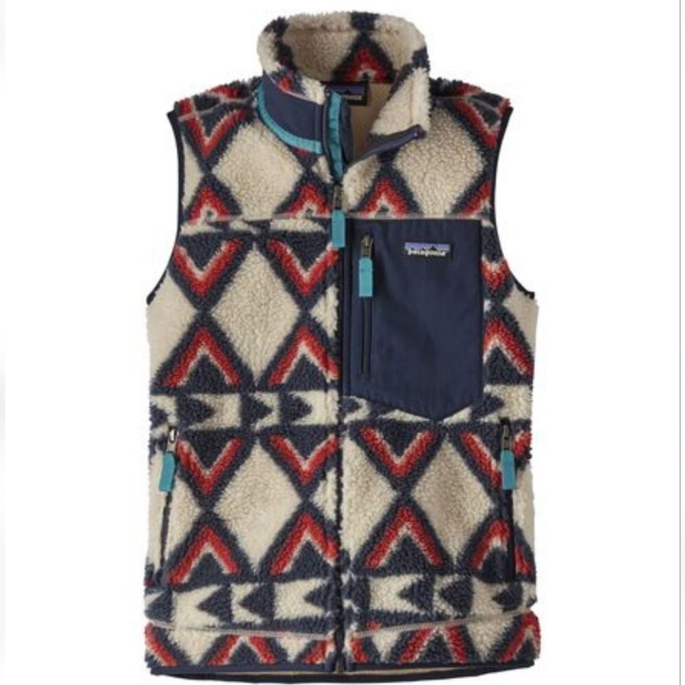 PatagoniaClassic Retro-X Fleece Vest Rare Brass Hawk Print Women's Size XS
